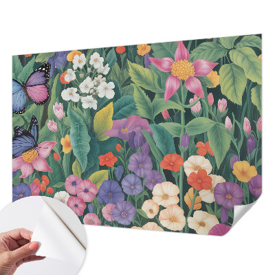 Papel de parede autocolante para sala Explosão de flores