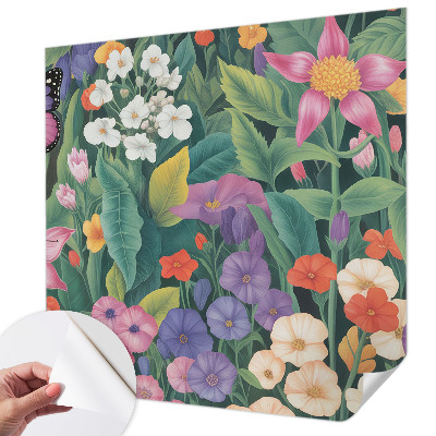 Papel de parede autocolante para sala Explosão de flores