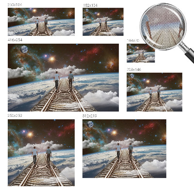 Papel de parede autocolante para quarto Viagem espacial