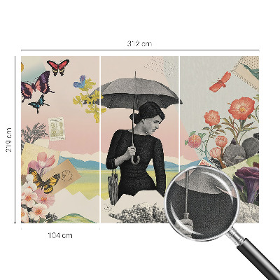 Autocolante de parede fotográfico Colagem romântica