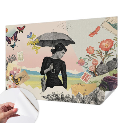 Autocolante de parede fotográfico Colagem romântica