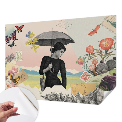 Autocolante de parede fotográfico Colagem romântica