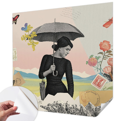 Autocolante de parede fotográfico Colagem romântica