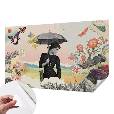 Autocolante de parede fotográfico Colagem romântica