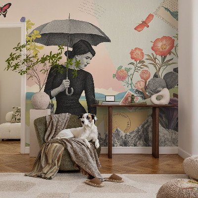 Autocolante de parede fotográfico Colagem romântica