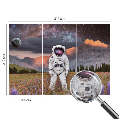 Papel de parede para criança com paisagem cósmica