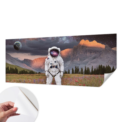 Papel de parede para criança com paisagem cósmica