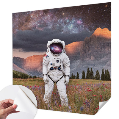 Papel de parede para criança com paisagem cósmica