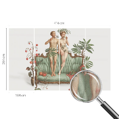 Papel de parede infantil com padrão de elegância misteriosa