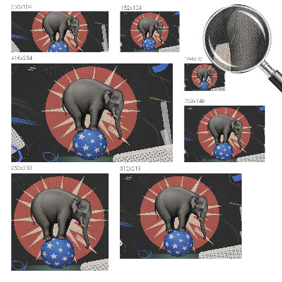 Papel de parede autocolante para sala Elefante de circo