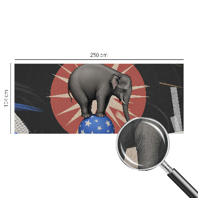 Papel de parede autocolante para sala com estampa de elefante de circo