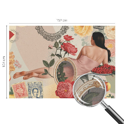Autocolante de parede fotográfico com padrão floral elegante