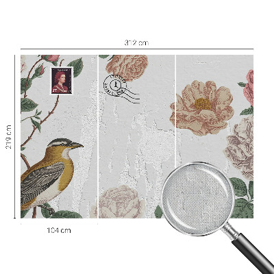 Papel de parede 3D Flores vintage