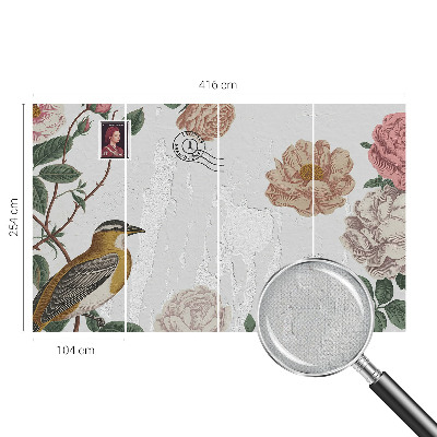 Papel de parede 3D Flores vintage