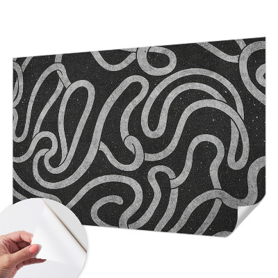 Papel de parede autocolante para sala Formas torcidas