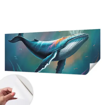 Papel de parede autocolante para sala com estampa de gigante marinho