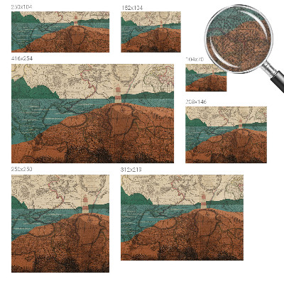Papel de parede autocolante para quarto com estampa de mapa histórico