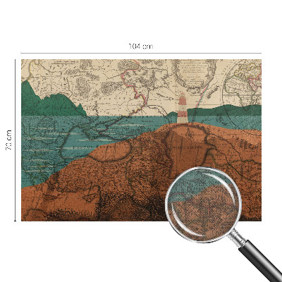 Papel de parede autocolante para quarto com estampa de mapa histórico