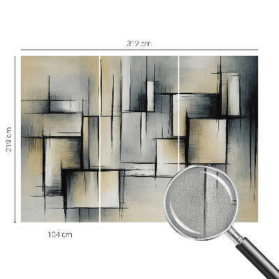 Papel de parede autocolante para sala Geometria abstrata