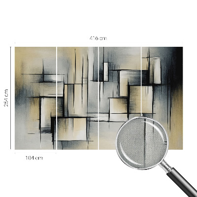 Papel de parede autocolante para sala Geometria abstrata