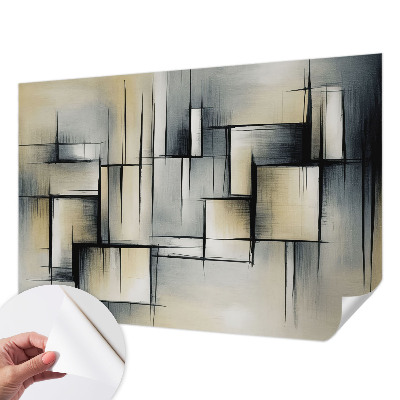 Papel de parede autocolante para sala Geometria abstrata