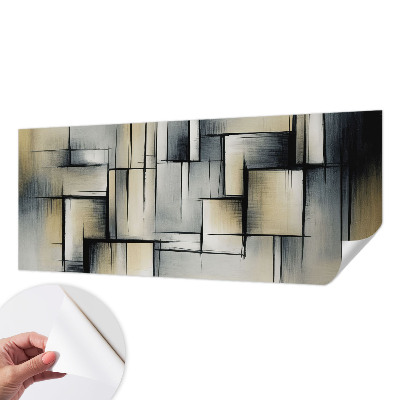 Papel de parede autocolante para sala Geometria abstrata