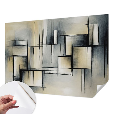 Papel de parede autocolante para sala Geometria abstrata