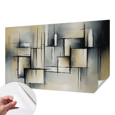 Papel de parede autocolante para sala Geometria abstrata