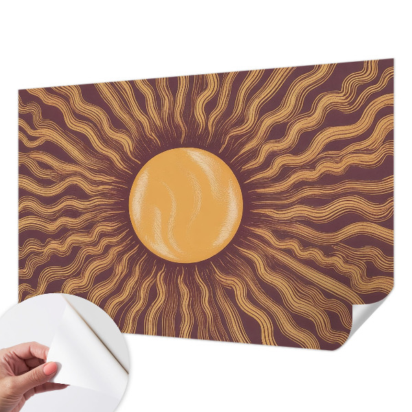 Papel de parede para criança com estampa de raios de sol