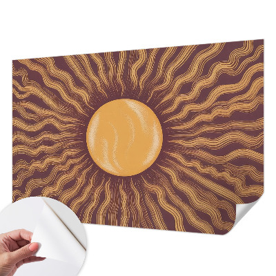 Papel de parede para criança com estampa de raios de sol
