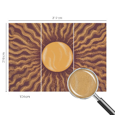 Papel de parede para criança com estampa de raios de sol