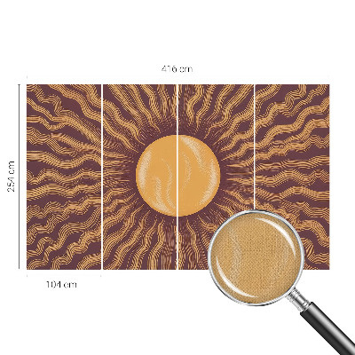 Papel de parede para criança com estampa de raios de sol