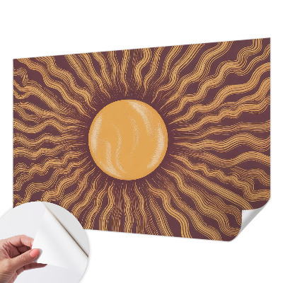 Papel de parede para criança com estampa de raios de sol