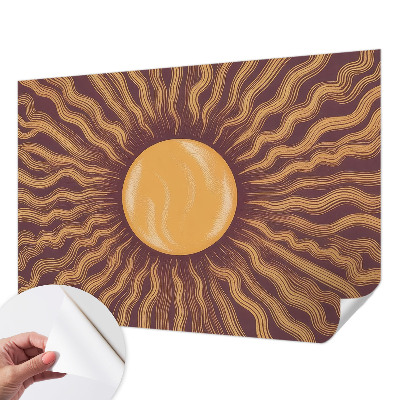 Papel de parede para criança com estampa de raios de sol