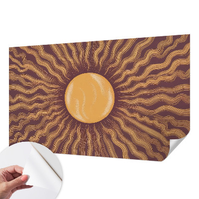 Papel de parede para criança com estampa de raios de sol
