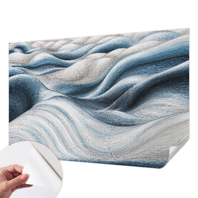 Papel de parede autocolante para sala com padrão de ondas suaves