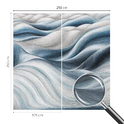 Papel de parede autocolante para sala com padrão de ondas suaves