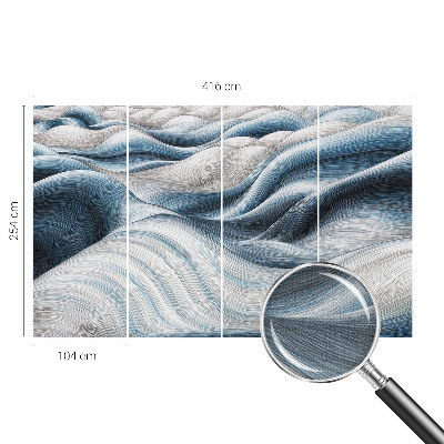 Papel de parede autocolante para sala Ondas suaves