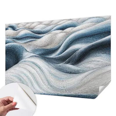 Papel de parede autocolante para sala com padrão de ondas suaves