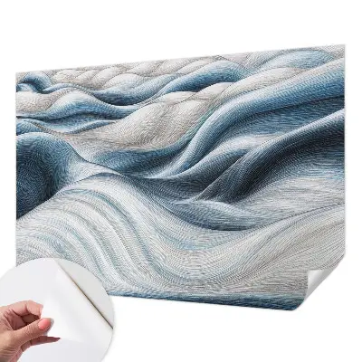 Papel de parede autocolante para sala com padrão de ondas suaves