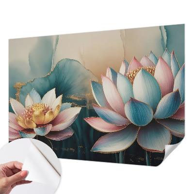 Papel de parede autocolante para quarto Lótus da Harmonia