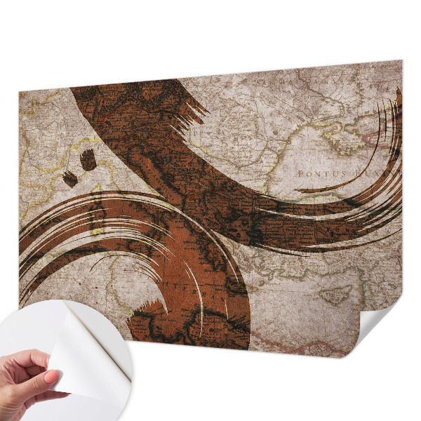 Papel de parede 3D Mapa artístico
