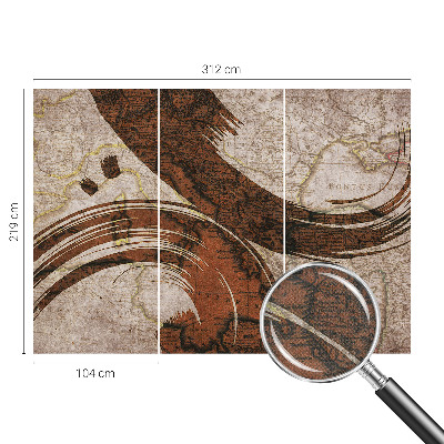Papel de parede 3D Mapa artístico