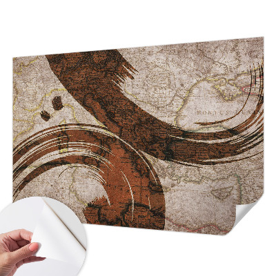 Papel de parede 3D Mapa artístico