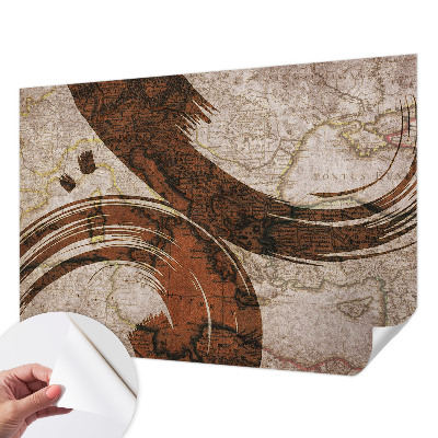 Papel de parede 3D Mapa artístico
