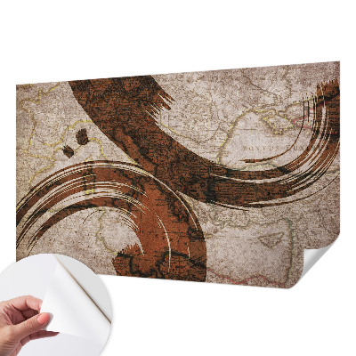 Papel de parede 3D Mapa artístico