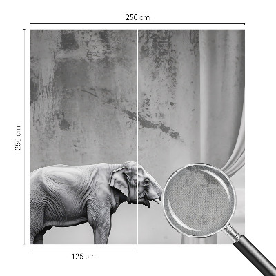 Autocolante de parede fotográfico com estampa de elefante surrealista