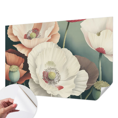 Papel de parede autocolante para sala Beleza floral