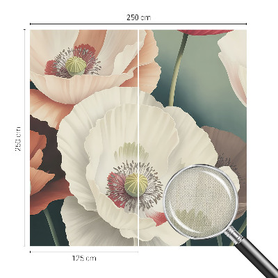Papel de parede autocolante para sala Beleza floral