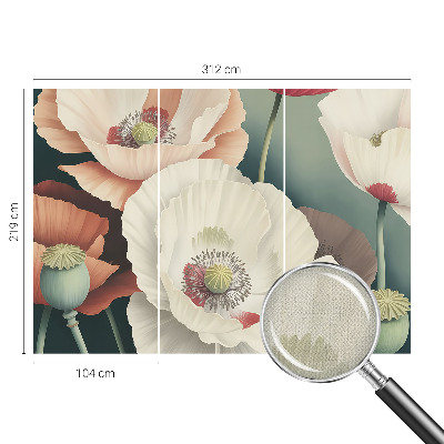 Papel de parede autocolante para sala Beleza floral